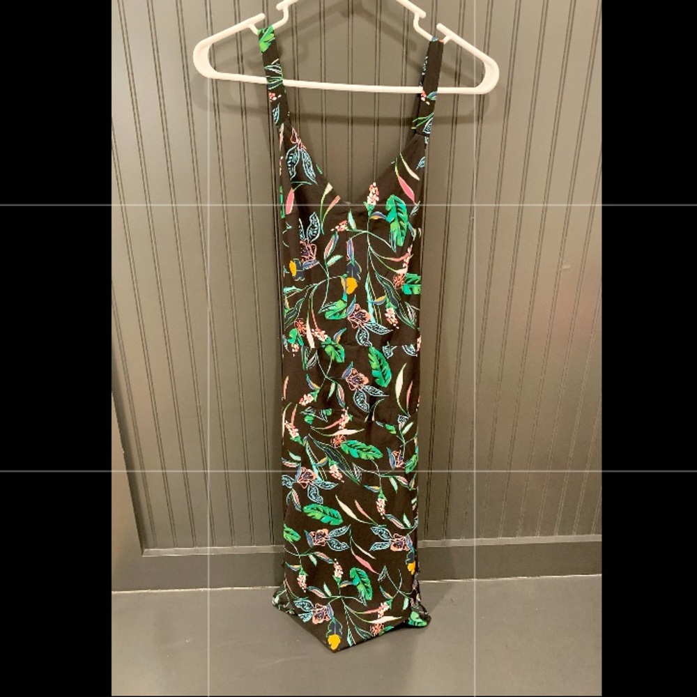New with tags! Small Target tropical dress with asymmetrical hem.